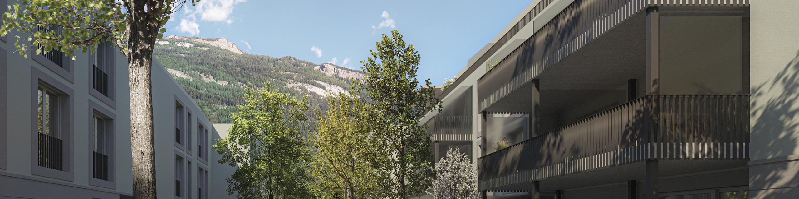 Aussenansicht domus familia in Kleinbruggen Chur