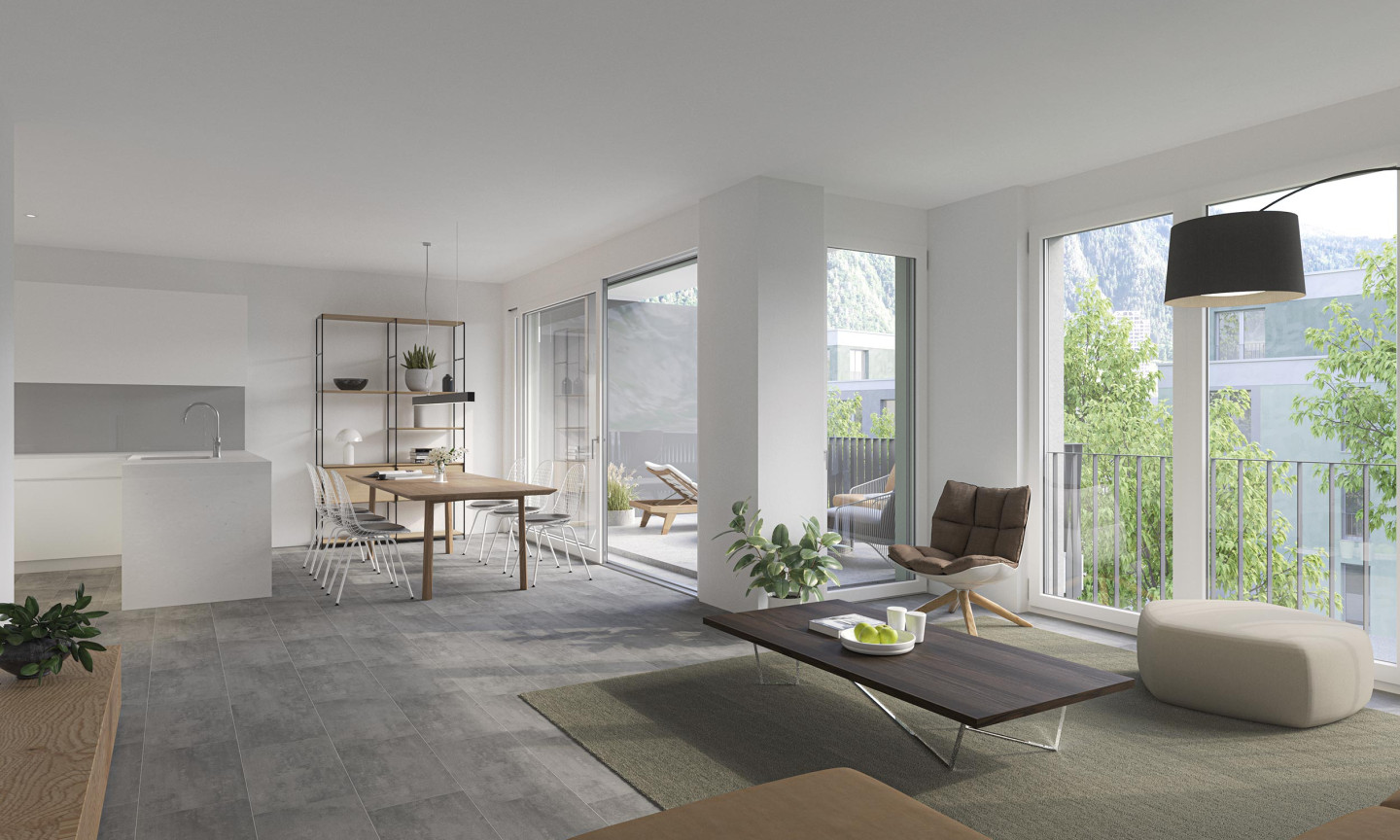 Innenansicht Wohnung domus familia, Kleinbruggen Chur